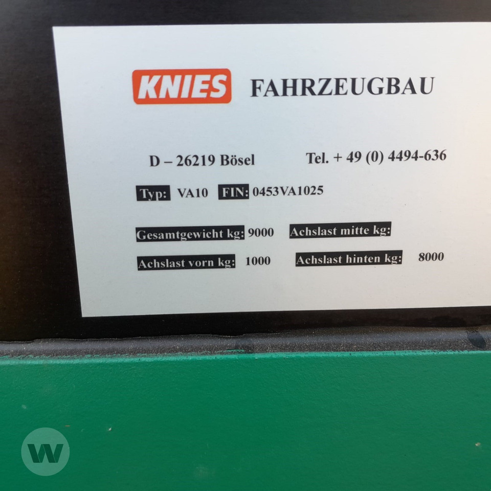 Knies VA 10 - Livestock trailer: picture 3 Knies VA 10 - Livestock trailer: picture 3