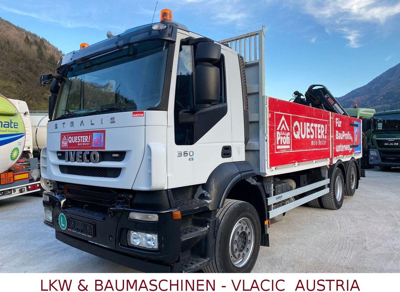 Iveco Stralis 360 Kran HIAB 166 4xHydr. Ladung 6,20m Iveco Stralis 360 Kran HIAB 166 4xHydr. Ladung 6,20m - Dropside/ Flatbed truck, Crane truck: picture 1 Iveco Stralis 360 Kran HIAB 166 4xHydr. Ladung 6,20m Iveco Stralis 360 Kran HIAB 166 4xHydr. Ladung 6,20m - Dropside/ Flatbed truck, Crane truck: picture 1