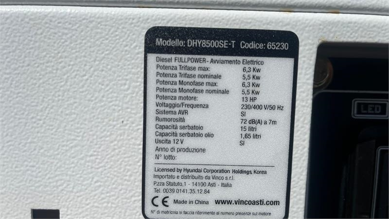 Hyundai DHY8500SE-T 7,0kW diesel - Generator set: picture 4 Hyundai DHY8500SE-T 7,0kW diesel - Generator set: picture 4