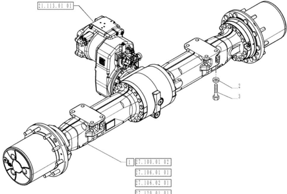 Case 84273268 - Rear axle for Construction machinery: picture 1 Case 84273268 - Rear axle for Construction machinery: picture 1