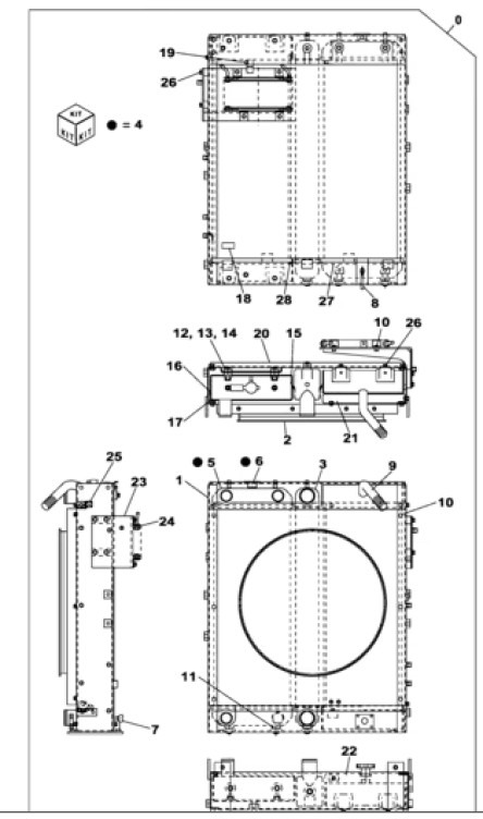 Case KNH10451 - Radiator for Agricultural machinery: picture 1 Case KNH10451 - Radiator for Agricultural machinery: picture 1
