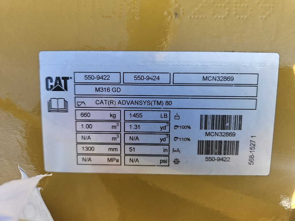 Caterpillar 5509422 - 5509424 - Excavator bucket: picture 1 Caterpillar 5509422 - 5509424 - Excavator bucket: picture 1