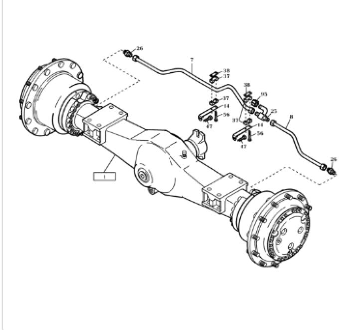 New Holland 4517460 - Front axle for Construction machinery: picture 2 New Holland 4517460 - Front axle for Construction machinery: picture 2