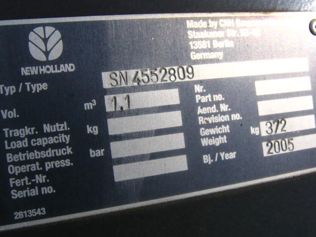 New Holland 4552809 - Loader bucket: picture 1 New Holland 4552809 - Loader bucket: picture 1