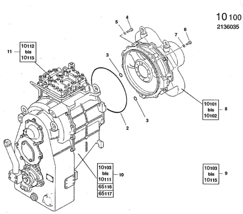 New Holland 4608299 - 8479988 Recon - Gearbox for Construction machinery: picture 1 New Holland 4608299 - 8479988 Recon - Gearbox for Construction machinery: picture 1