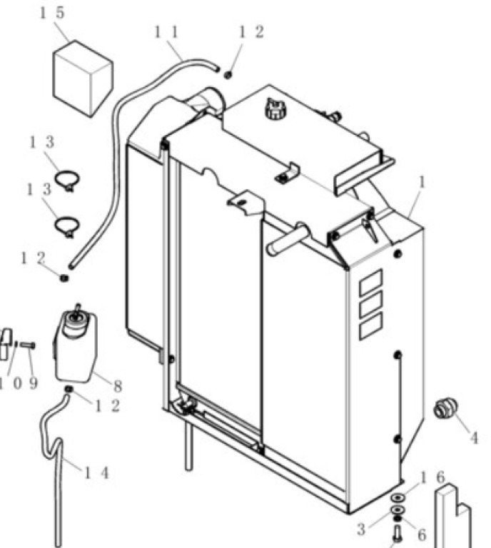 New Holland 87740101 - Radiator for Construction machinery: picture 1 New Holland 87740101 - Radiator for Construction machinery: picture 1