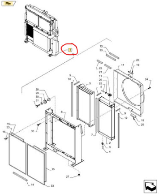 New Holland LS05P00073F1 - LS05P00072F1 - Radiator for Construction machinery: picture 1 New Holland LS05P00073F1 - LS05P00072F1 - Radiator for Construction machinery: picture 1