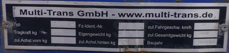 MULTI-TRANS VAL 16 - Dropside/ Flatbed trailer: picture 4 MULTI-TRANS VAL 16 - Dropside/ Flatbed trailer: picture 4