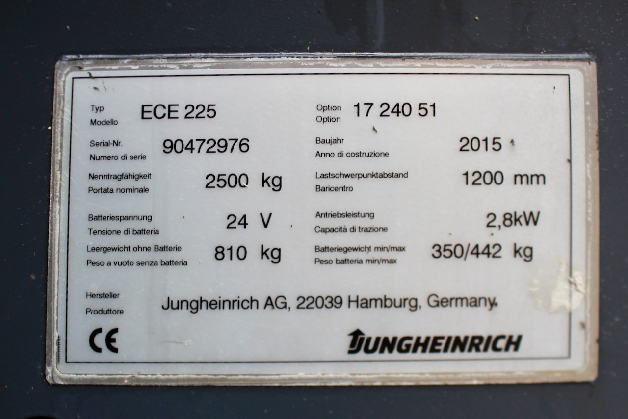 Jungheinrich ECE 225 2400x510mm - Order picker: picture 5 Jungheinrich ECE 225 2400x510mm - Order picker: picture 5