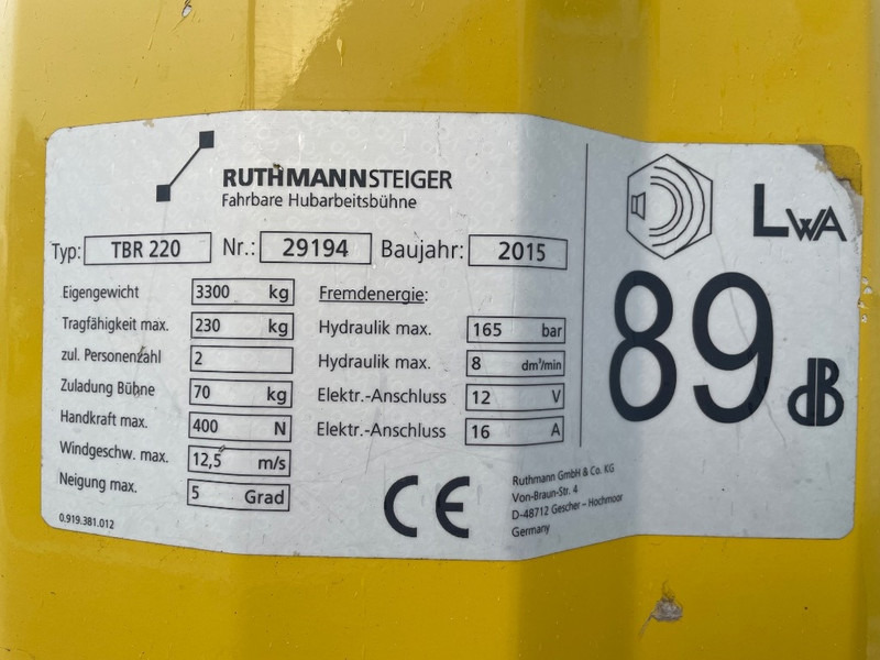 Ruthmann TBR 220 GERESERVEERD - Truck mounted aerial platform: picture 3 Ruthmann TBR 220 GERESERVEERD - Truck mounted aerial platform: picture 3