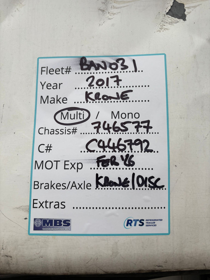 2011 Gray & Adams 11.4m Fridge Trailer – BAN031 - Refrigerator semi-trailer: picture 2 2011 Gray & Adams 11.4m Fridge Trailer – BAN031 - Refrigerator semi-trailer: picture 2