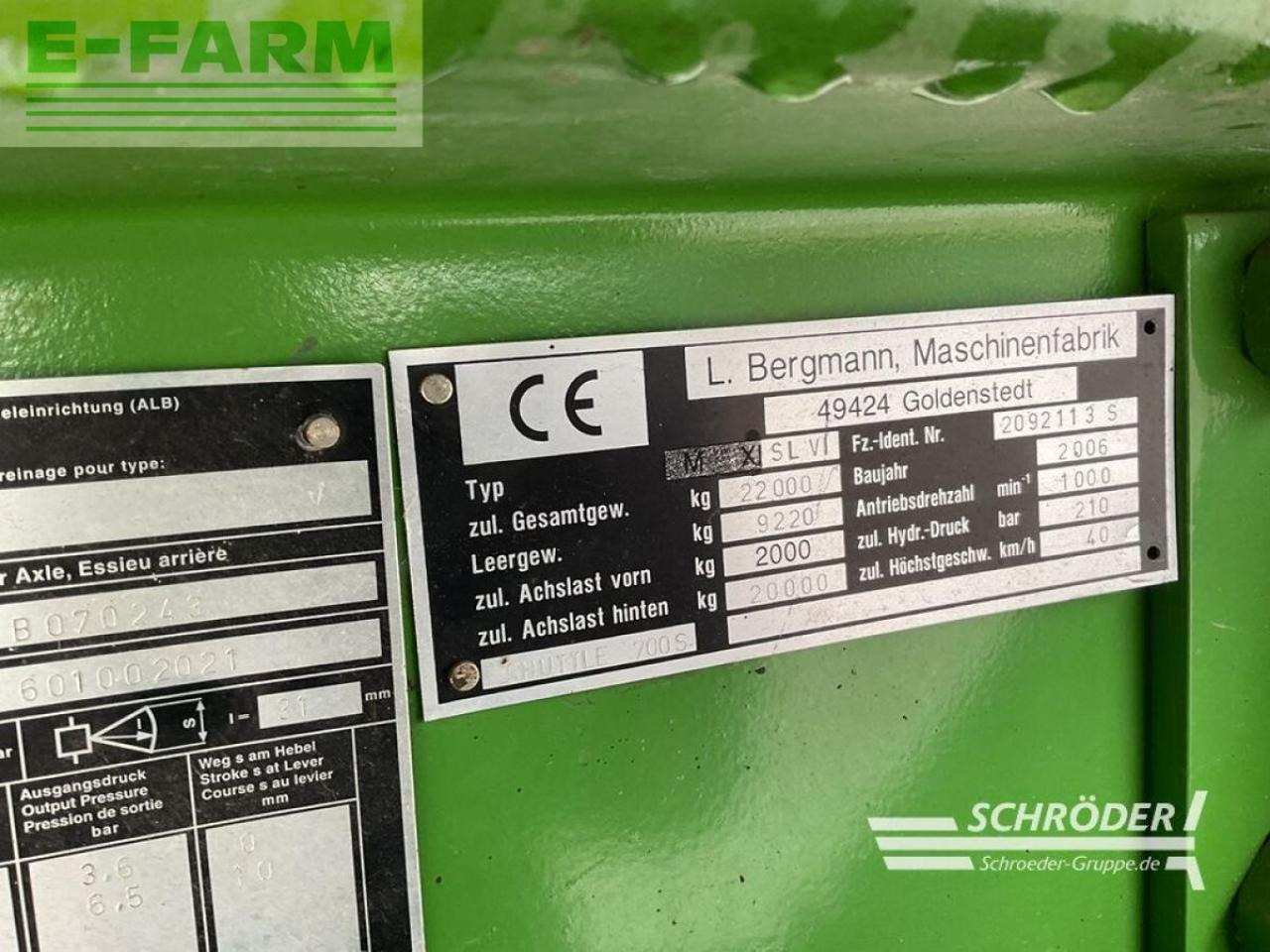 Farm tipping trailer/ Dumper Bergmann shuttle 700 s: picture 25 Farm tipping trailer/ Dumper Bergmann shuttle 700 s: picture 25