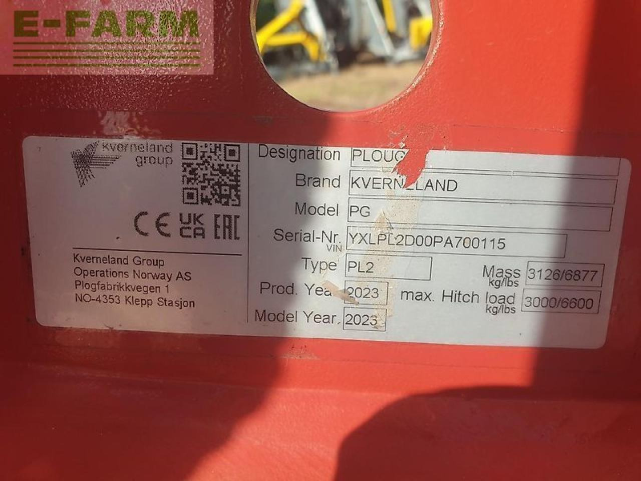 Kverneland pg 100-6 mit packerarm - Plow: picture 4 Kverneland pg 100-6 mit packerarm - Plow: picture 4