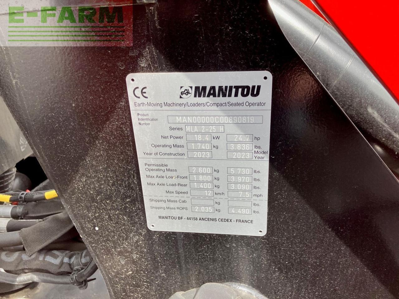 Mini excavator Manitou manitou mla2-25: picture 13