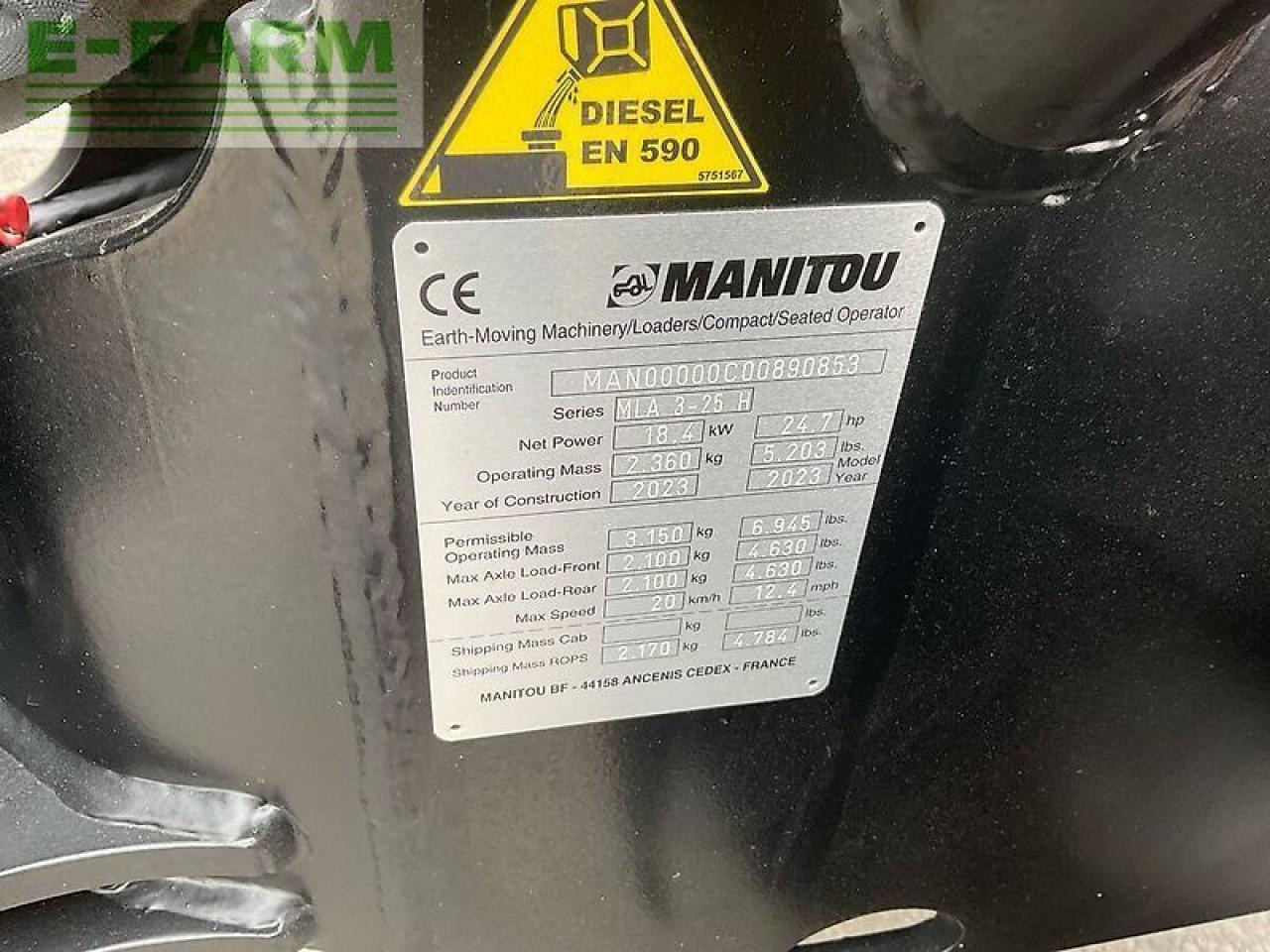 Mini excavator Manitou mla 3-25 h: picture 16