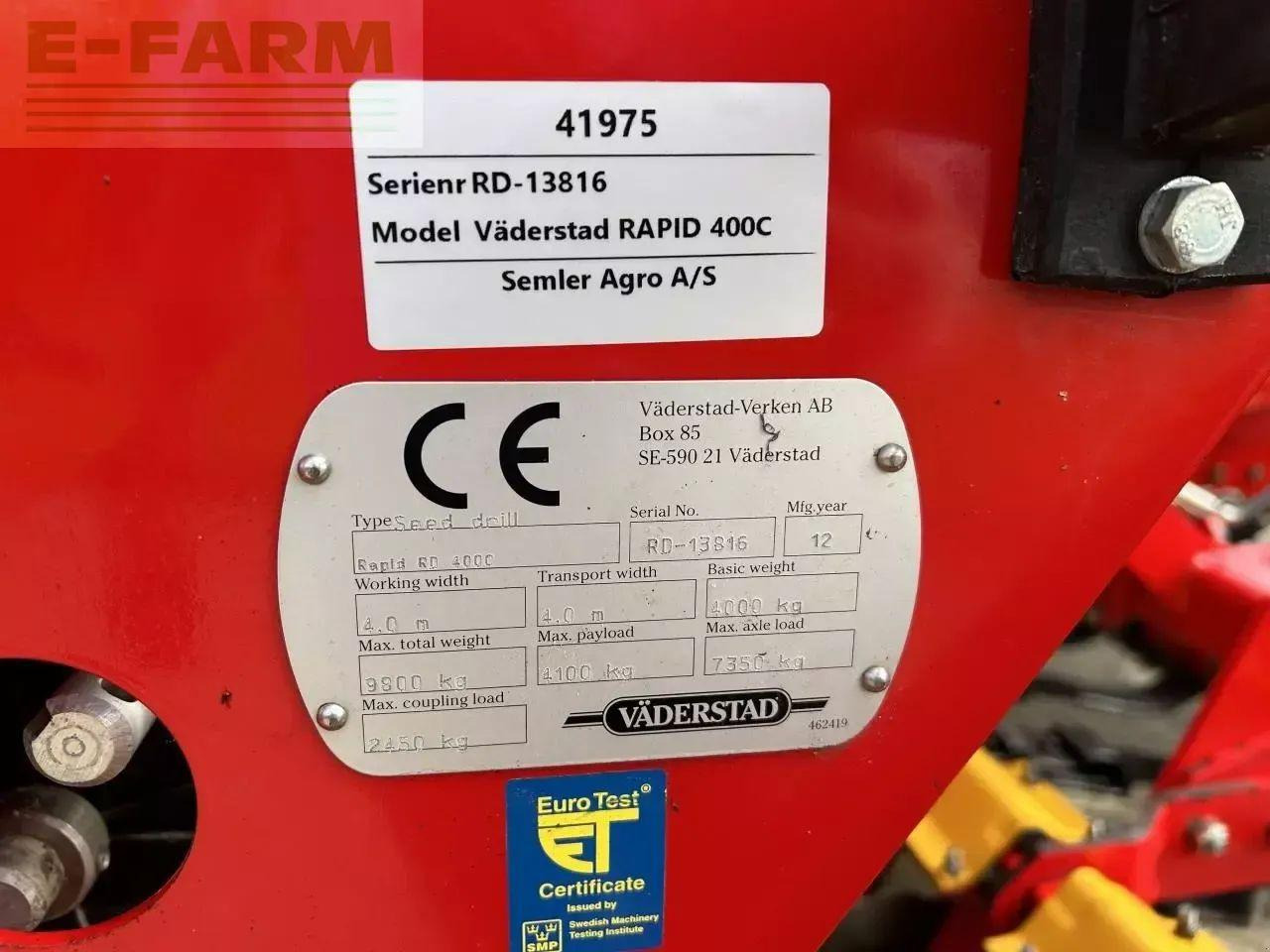 Combine seed drill Väderstad rapid 400c: picture 15 Combine seed drill Väderstad rapid 400c: picture 15