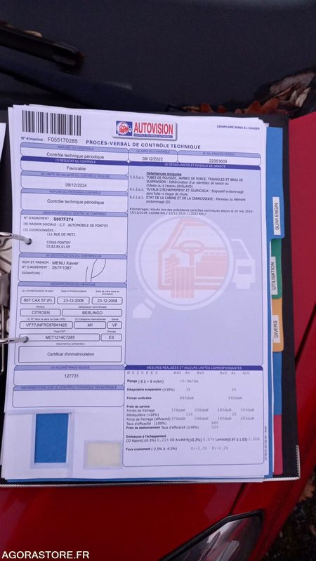 Small van CITROËN - BERLINGO - 2008 - 133907KM - 607CAX57: picture 26