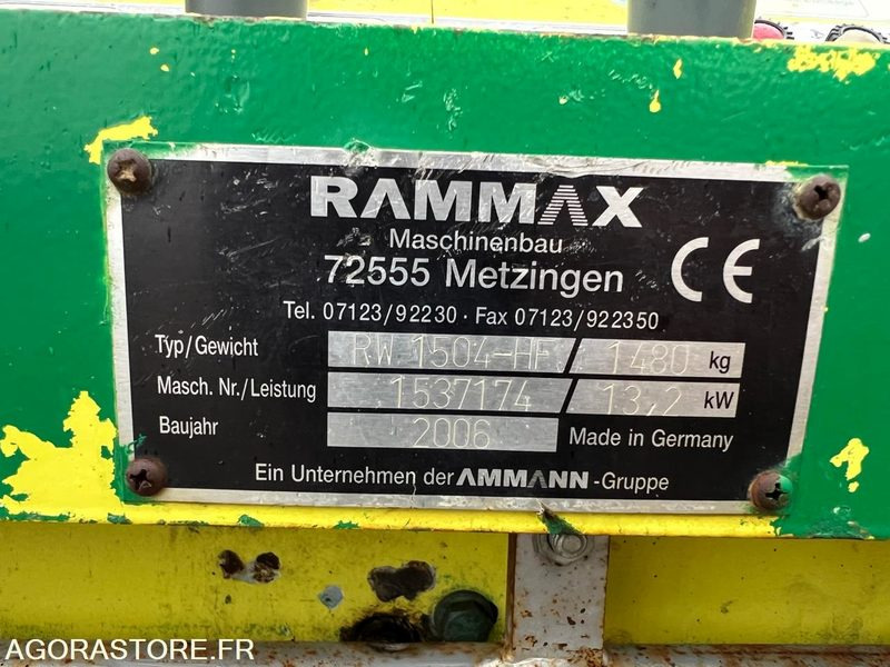 Compacteur de tranchée AMMANN RAMMAX RW 1504-HF - Roller: picture 5 Compacteur de tranchée AMMANN RAMMAX RW 1504-HF - Roller: picture 5
