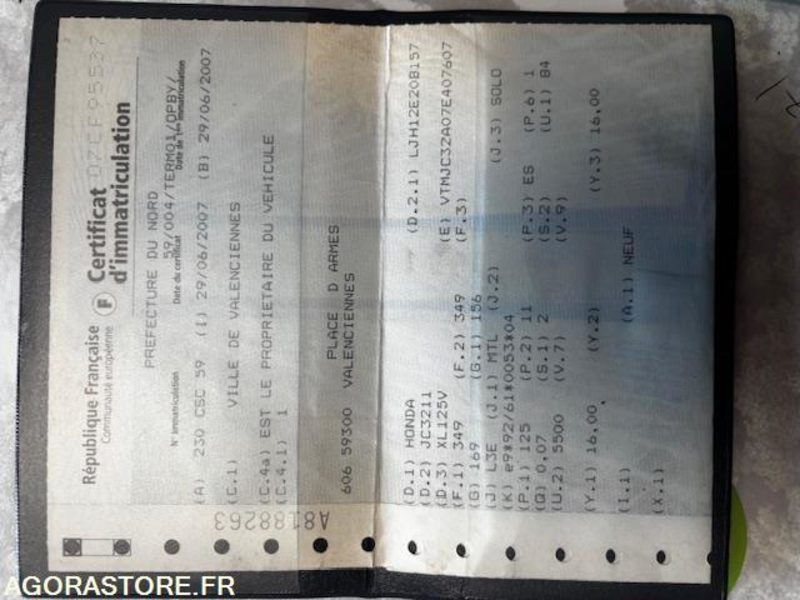HONDA - VARADERO-125 CM3 - 2007 - 10926 KM - ROULANTE - Motorcycle: picture 5 HONDA - VARADERO-125 CM3 - 2007 - 10926 KM - ROULANTE - Motorcycle: picture 5