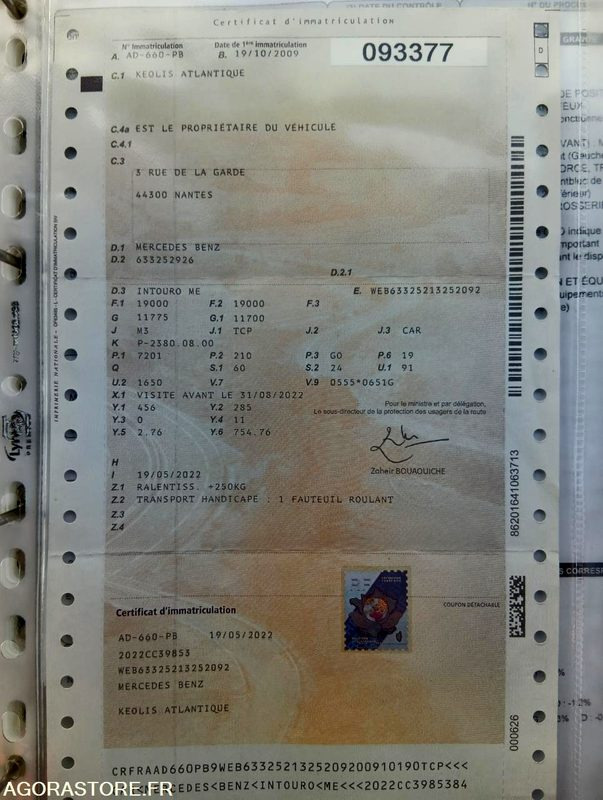 MERCEDES INTOURO N°093377 - School bus: picture 4 MERCEDES INTOURO N°093377 - School bus: picture 4