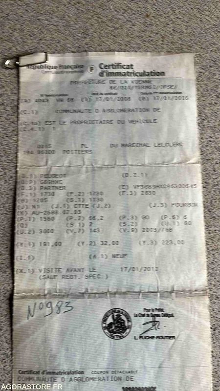 Small van Peugeot Partner - 2008 - 129133kms - 4045VW86: picture 35