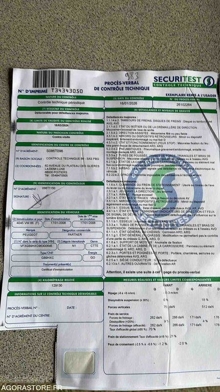 Small van Peugeot Partner - 2008 - 129133kms - 4045VW86: picture 34