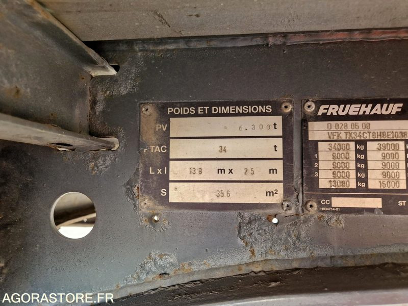 Semi-trailer Semi-remorque Fruehauf  TX34 - 2008 - CN239ZT: picture 15