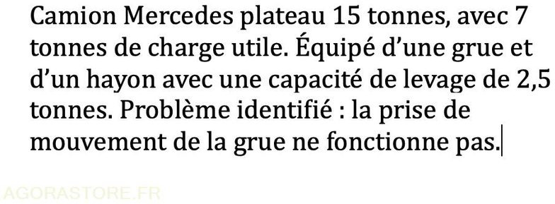 Truck CAMION PLATEAU MERCEDES 15T - 2000: picture 8