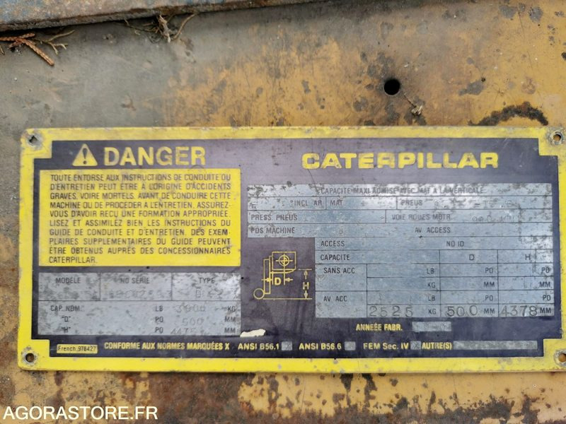 Chariot CATERPILLAR sans fourche - Diesel forklift: picture 1 Chariot CATERPILLAR sans fourche - Diesel forklift: picture 1