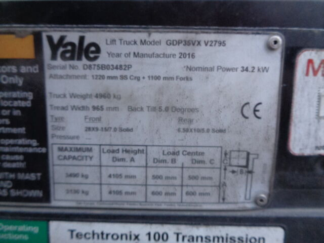 Yale GDP 35 VX - Forklift: picture 4 Yale GDP 35 VX - Forklift: picture 4
