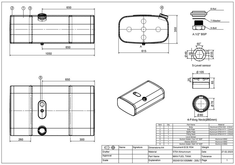 New Fuel tank for Truck MAN: picture 8