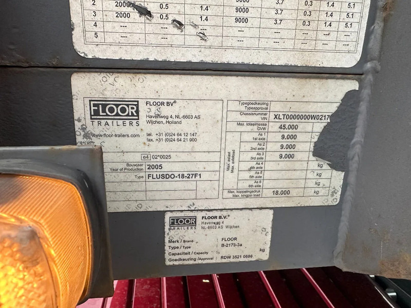 Low loader semi-trailer Floor 3 AXLE, 6 M EXTENDABLE, WHEEL FILLS: picture 16 Low loader semi-trailer Floor 3 AXLE, 6 M EXTENDABLE, WHEEL FILLS: picture 16