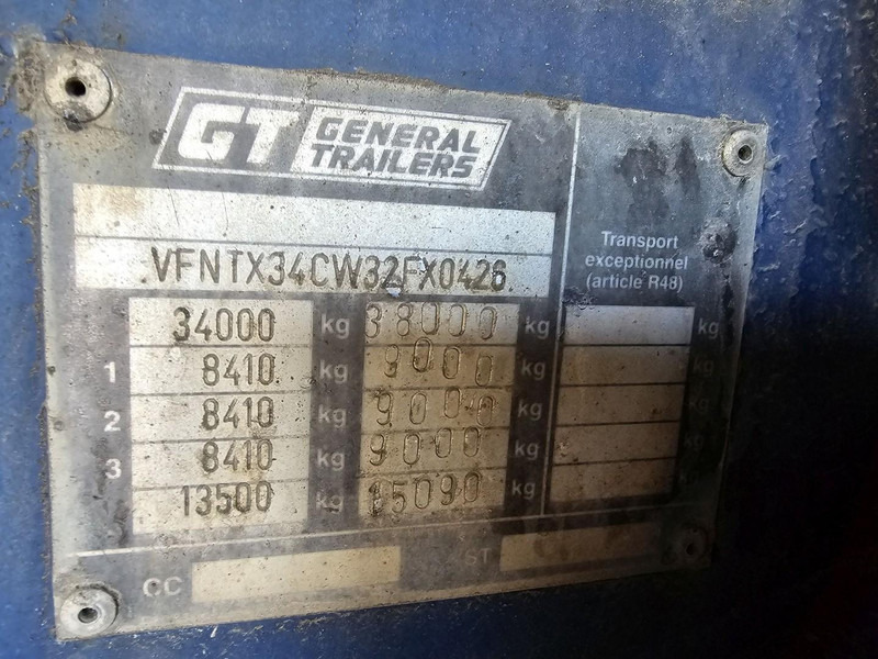 Dropside/ Flatbed semi-trailer General Trailer TX34CW: picture 10