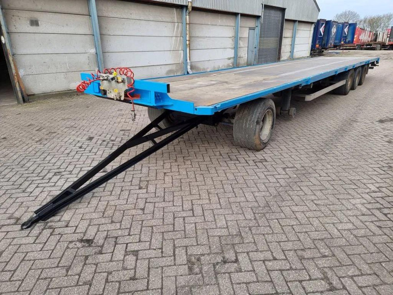 Dropside/ Flatbed trailer Van Hool 13.60 M LONG 1 M HIGH - SUPER SINGLE TIRES - DRUM BRAKES: picture 19