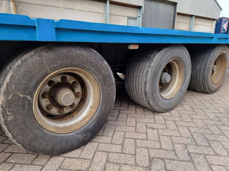 Dropside/ Flatbed trailer Van Hool 13.60 M LONG 1 M HIGH - SUPER SINGLE TIRES - DRUM BRAKES: picture 12