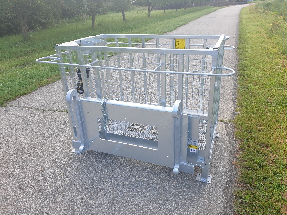 Work Platform galvanized - Attachment for Telescopic handler: picture 1 Work Platform galvanized - Attachment for Telescopic handler: picture 1