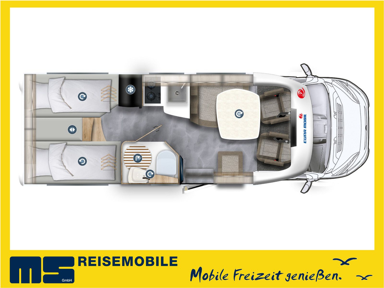 Eura Mobil PROFILA T 695 EB / 140PS/ MONDIAL / EINZELBETTEN - Semi-integrated motorhome: picture 2 Eura Mobil PROFILA T 695 EB / 140PS/ MONDIAL / EINZELBETTEN - Semi-integrated motorhome: picture 2