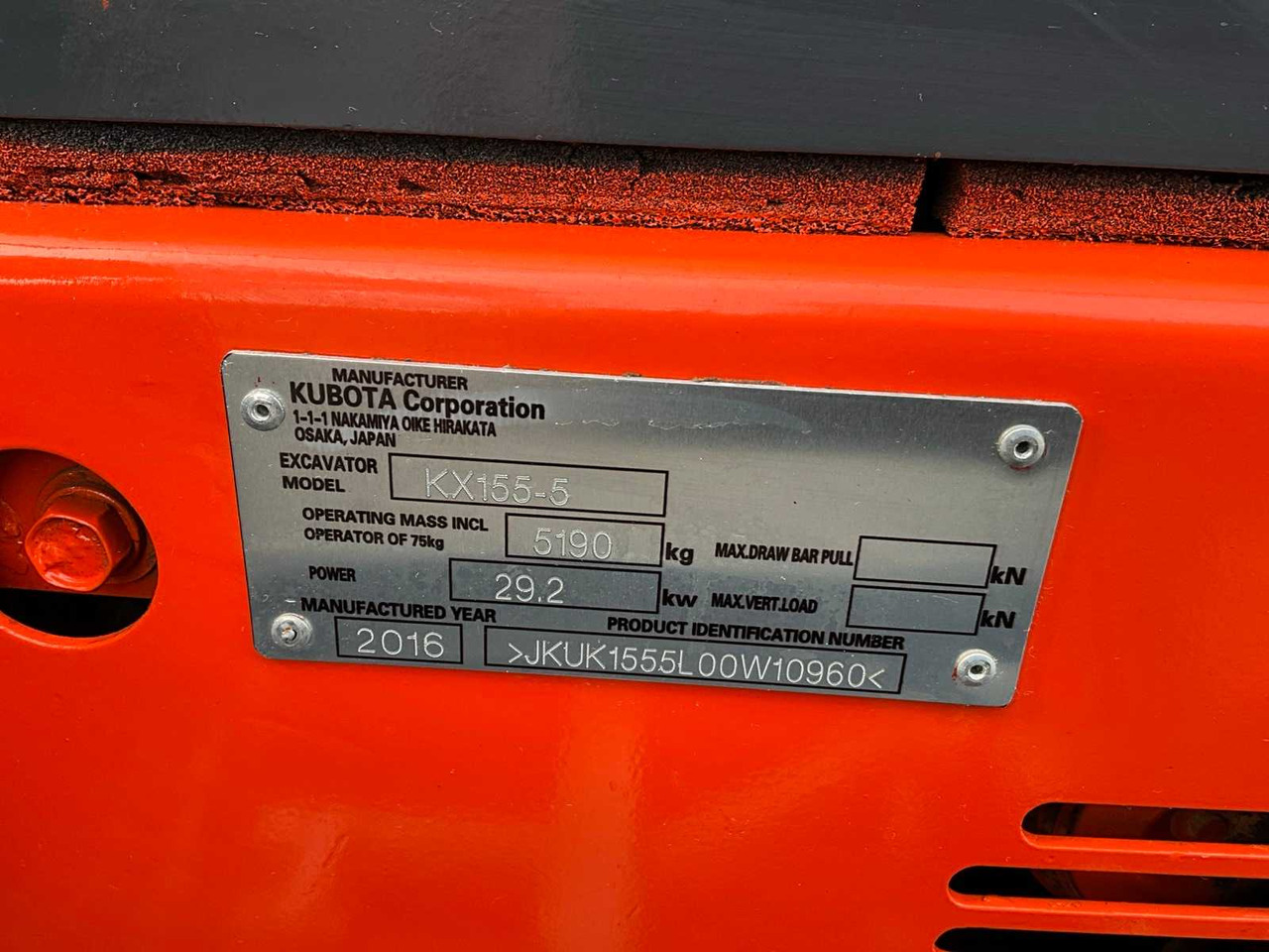 Excavator 2016 KUBOTA KX155-5 MIDI EXCAVATOR: picture 30