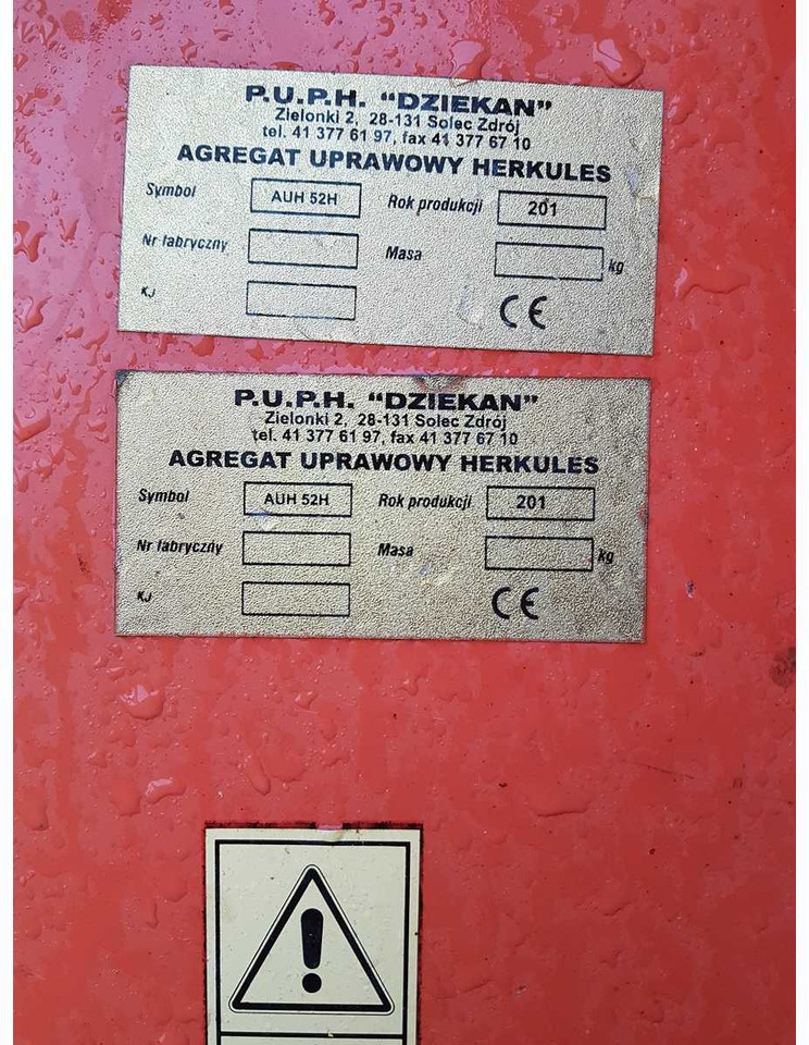 DZIEKAN AGREGAT UPRAWOWY HERCULES AUH52H - Cultivator: picture 2 DZIEKAN AGREGAT UPRAWOWY HERCULES AUH52H - Cultivator: picture 2