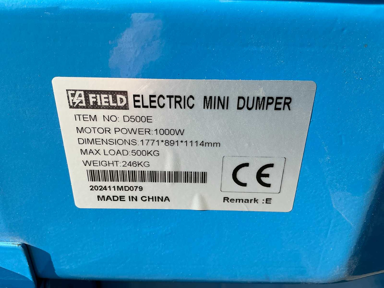 Dumper Field D500E: picture 23
