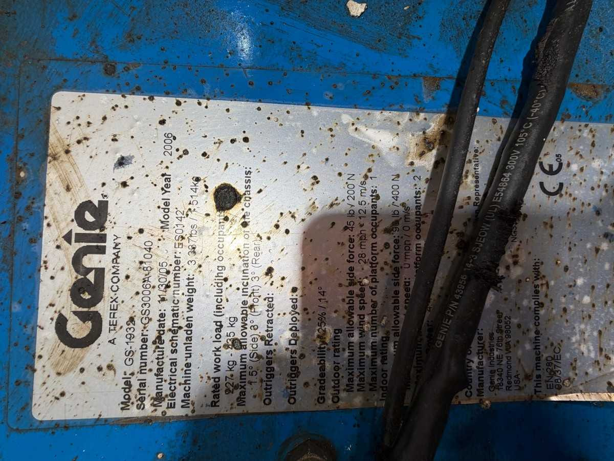 Aerial platform GENIE - 2006 - GS-1932 - AERIAL PLATFORM: picture 25 Aerial platform GENIE - 2006 - GS-1932 - AERIAL PLATFORM: picture 25