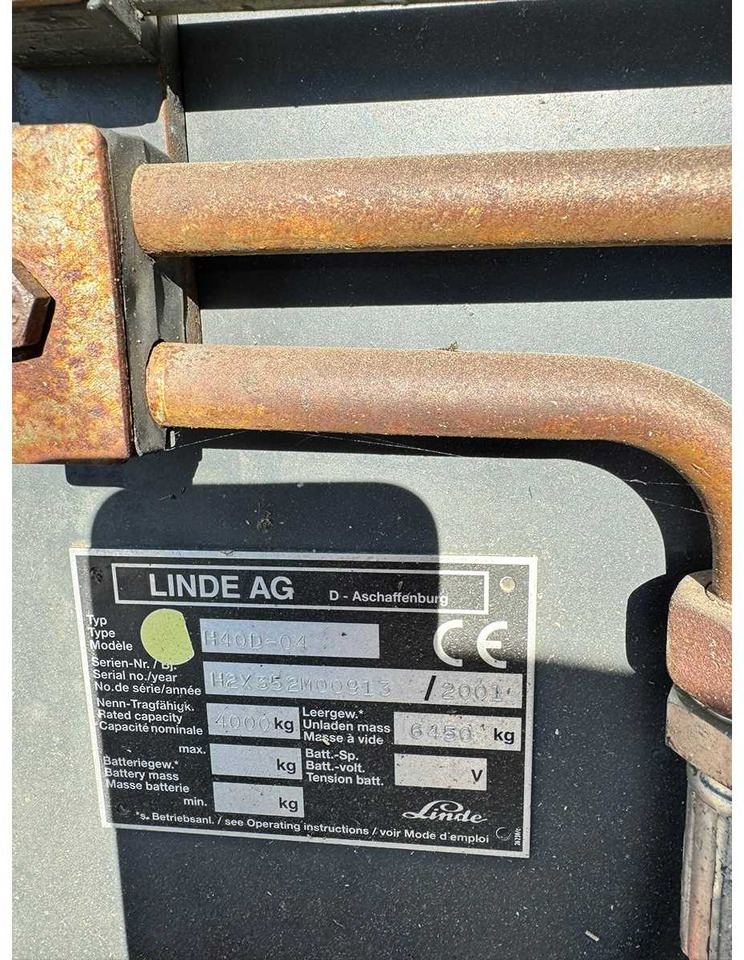 LINDE - H40 - FORKLIFT TRUCKS - 2001 - Forklift: picture 3 LINDE - H40 - FORKLIFT TRUCKS - 2001 - Forklift: picture 3