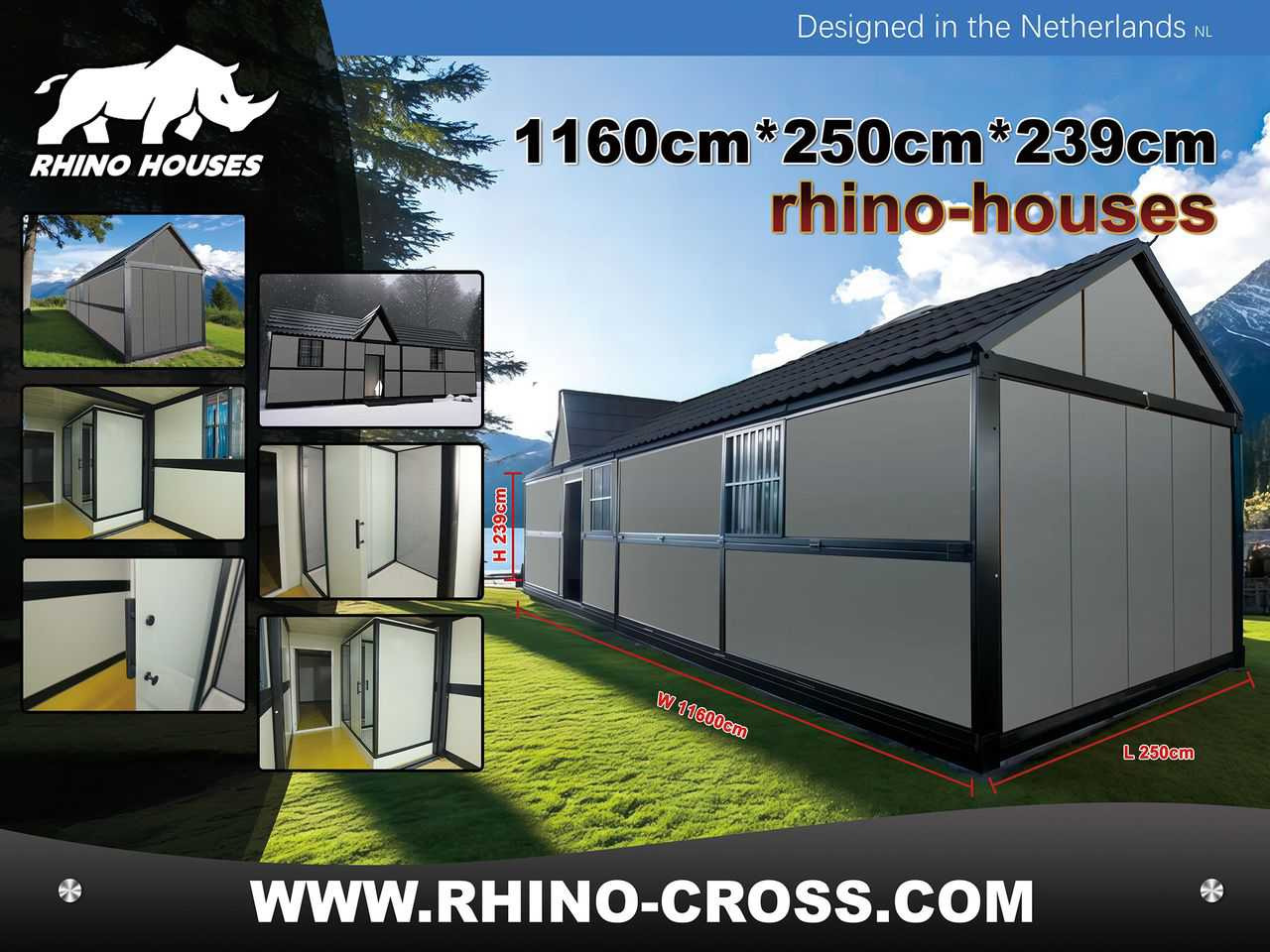 Rhino-houses 1160x250x239 cm - Construction container: picture 3 Rhino-houses 1160x250x239 cm - Construction container: picture 3