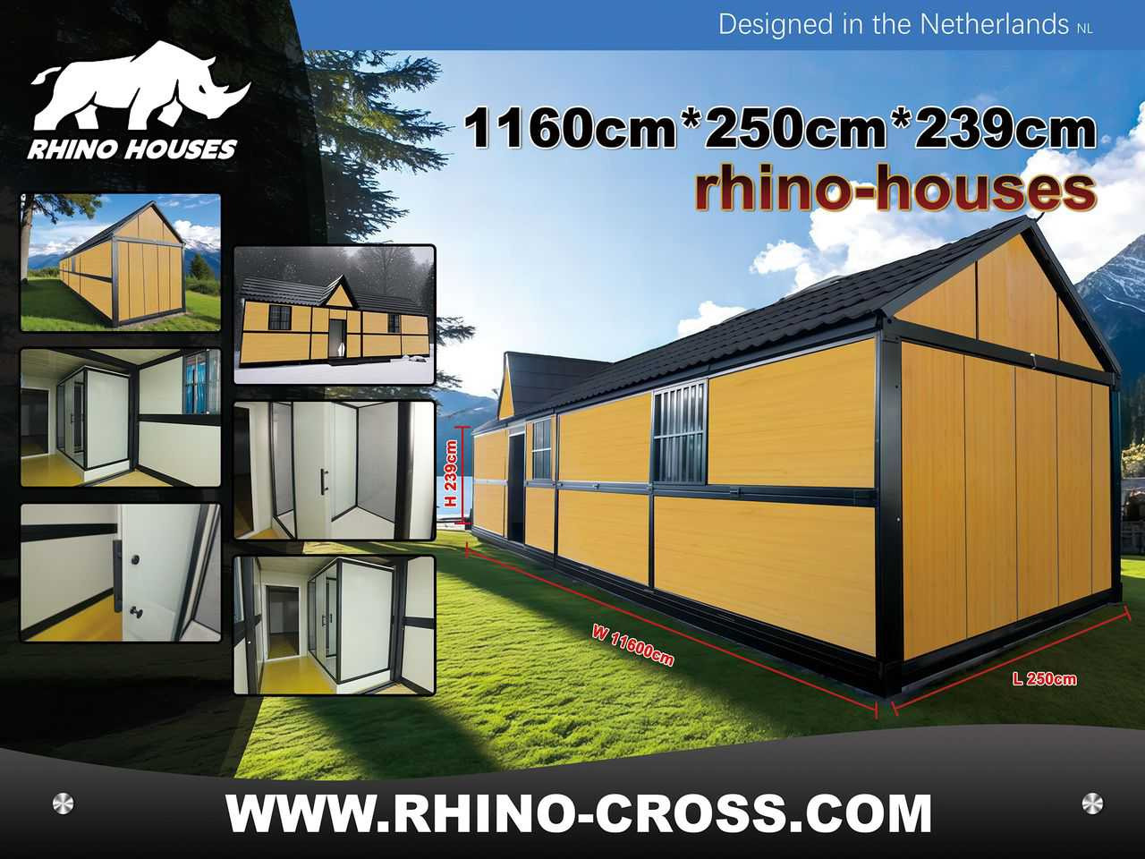 Rhino-houses 1160x250x239 cm - Construction container: picture 2 Rhino-houses 1160x250x239 cm - Construction container: picture 2