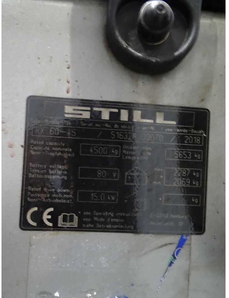 STILL RX60-45 2018 FORKLIFT - Forklift: picture 2 STILL RX60-45 2018 FORKLIFT - Forklift: picture 2
