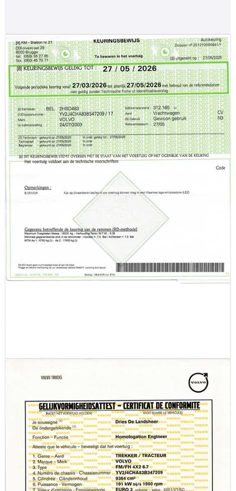 Truck 2003 VOLVO FM/FH 4X2 6.7 TRUCK: picture 18