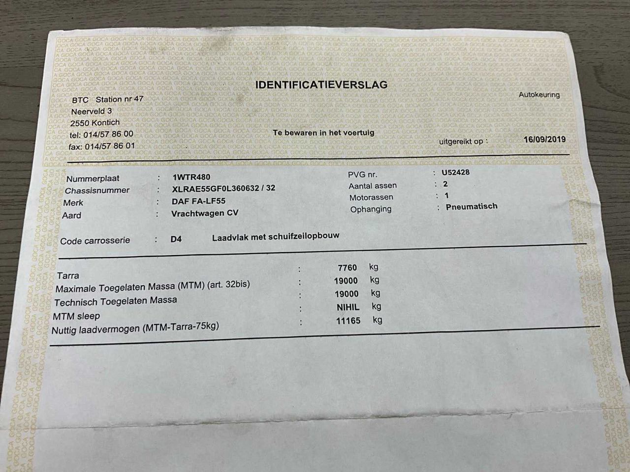 Truck 2010 DAF LF 55.250 - HYDRAULIC TAIL LIFT - 183000KM: picture 49 Truck 2010 DAF LF 55.250 - HYDRAULIC TAIL LIFT - 183000KM: picture 49