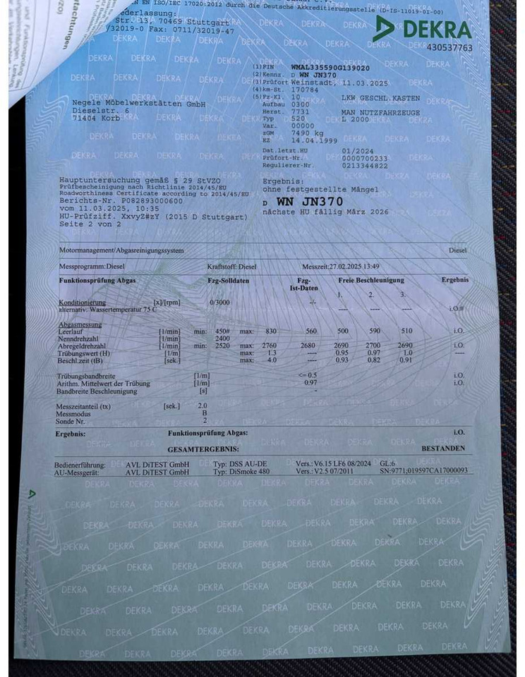 Truck MAN 8-163 / L 2000 TRUCK WITH BOX: picture 22