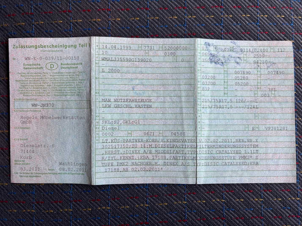 Truck MAN 8-163 / L 2000 TRUCK WITH BOX: picture 18