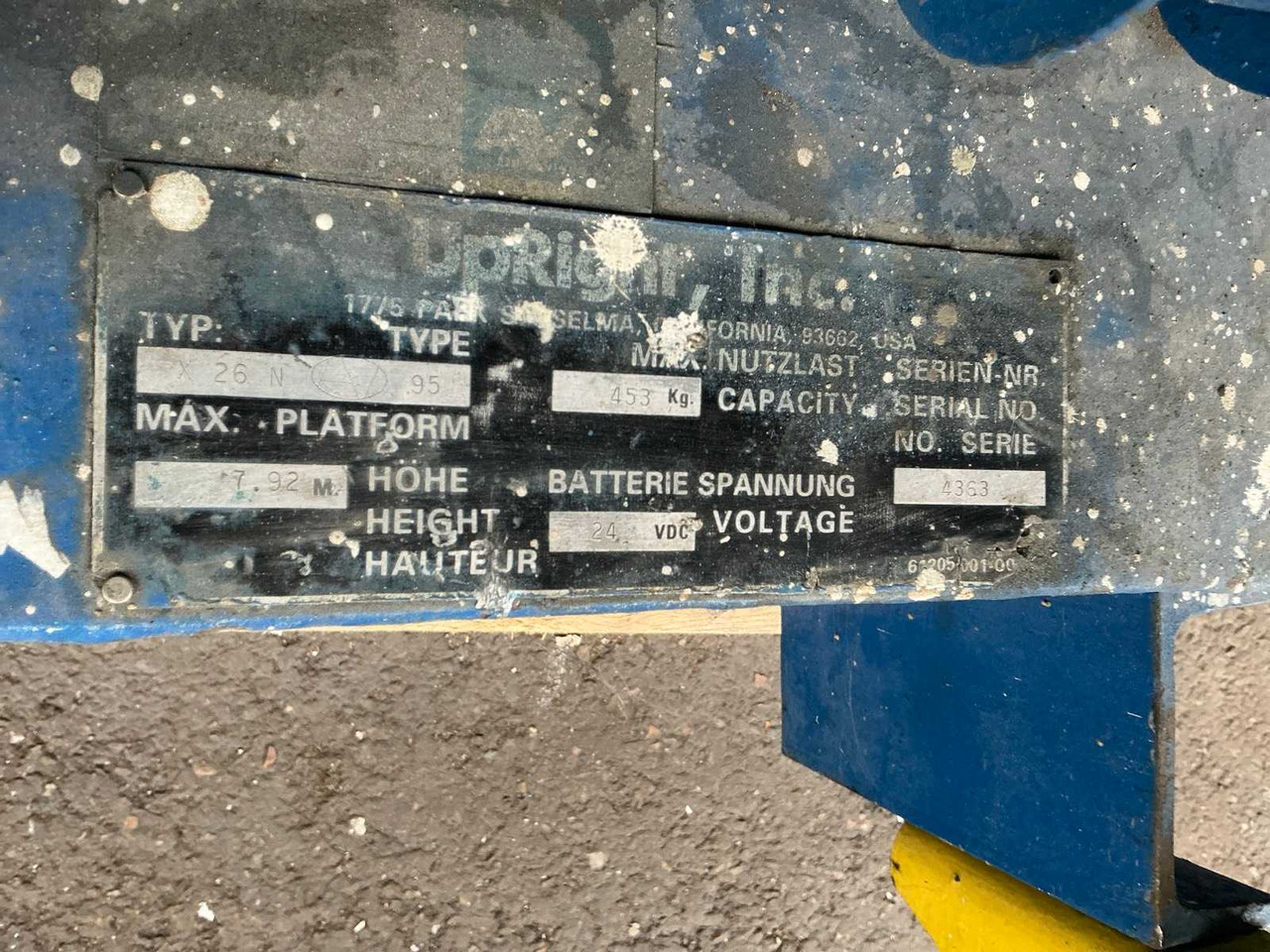 UPRIGHT X26N AERIAL WORK PLATFORM - Aerial platform: picture 3 UPRIGHT X26N AERIAL WORK PLATFORM - Aerial platform: picture 3